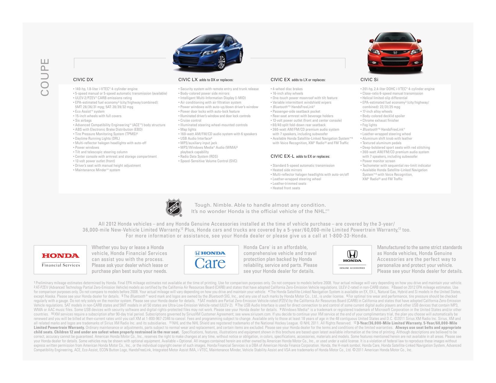 2012 Honda Civic Brochure Page 7